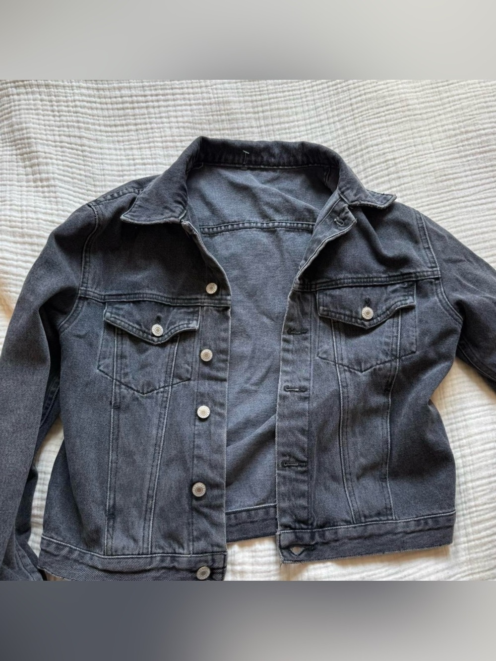 John Galt faded black denim jacket